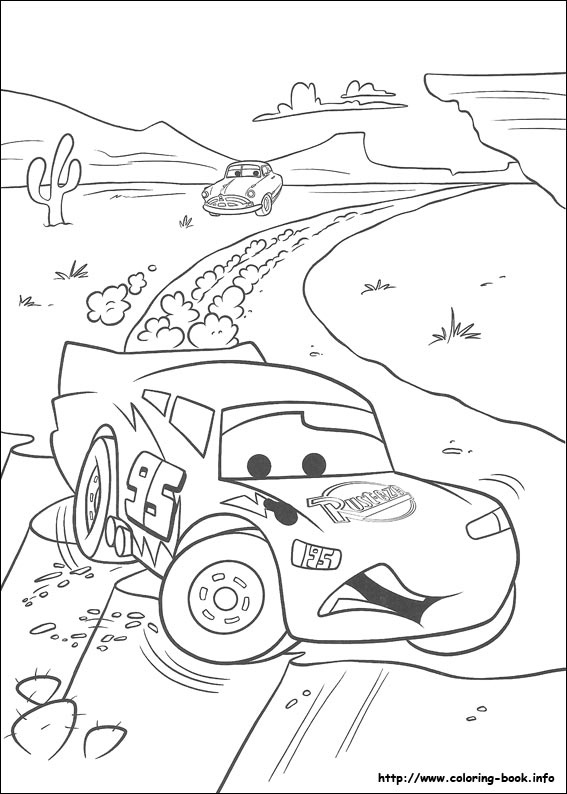 Plansa de colorat cu Cars pixar 192 104